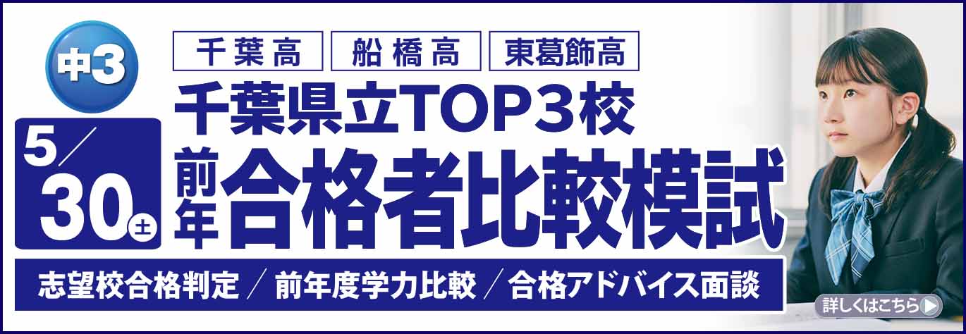 市進 千葉県立TOP3 前年合格者比較模試